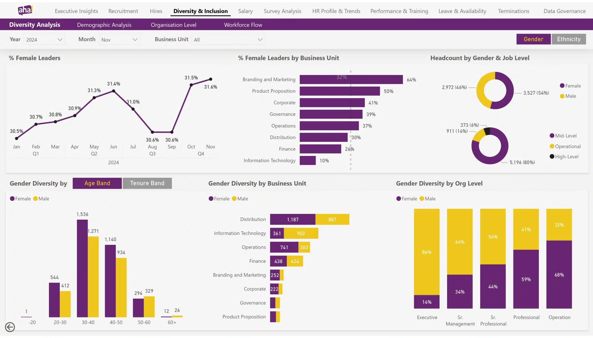 screenshot of Agile HR Analytics